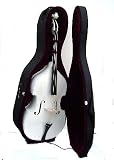 Crystalcello MB400 3/4 Size String Bass with Lightweight Case + Carrying Bag + Bow - WHITE Color