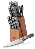 Ginsu 11-Piece Stainless Steel Knife and Bamboo Knife Set with Block