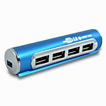 Childrens Toyshop  Computer : TeckNet VH221A Aluminium 4 Port USB 2.0 Hub Hi Speed (Blue)