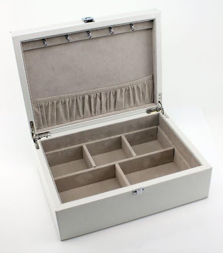 Heiden Evelyn Jewelry Box - White Leather