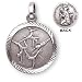 Sterling Silver St Christopher Girls Gymnastics Medal and 20-inch Chain