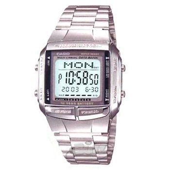 Casio #DB360-1AV Men's 30 Memory Metal Band Databank Watch
