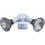 Designers Edge L-990WH 110-Degree Motion-Activated Outdoor Two-Light Downward Floodlight, White