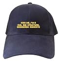 CAPS NAVY BLUE EMBROIDERY " KISS ME , I'M CIVIL AND STRUCTURAL ENGINEERING ASSOCIATE "