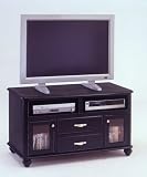 Black Rub Finish Flat Screen TV Cabinet
