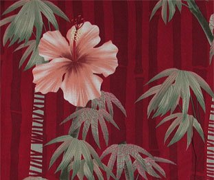 Bamboo Hibiscus - Hawaiian Aloha Cap Sleeve Short Tank Dress in Red - XS