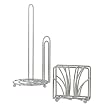 Chrome Paper Towel and Napkin Holder