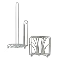 Chrome Paper Towel and Napkin Holder