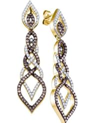 1.50CTW COGNAC DIAMOND LADIES FASHION EARRING