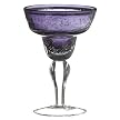 Bubble Glass Margarita Glasses Set of 6 - Plum
