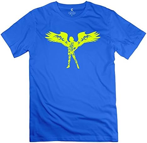 ZYA6W Men Sexy Angel Cotton T-Shirt RoyalBlue XXL,Cool T Shirts