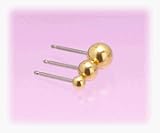 Blomdahl Gold Titanium Earrings - Gold Ball