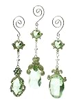 Silver & Sage Glitter Jeweled Drop Christmas Ornament #2719171