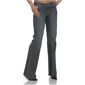 Jordache Ladies Farah Basic Flap Pocket Wide Leg Jean