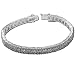 Zircon Bracelets Sterling Silver Handmade Jewelry 7.5 inches (brclt256)