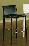 Set of 2 29"H Counter Height Stools Chocolate Leather Like