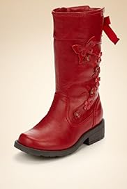 Younger Girls Floral Butterfly AppliquÃƒÂ© Boots