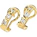 14K White or Yellow Gold Three-Stone Diamond Earrings - 0.60 Ct. (ALSO AVAILABLE WITH GEMSTONES)