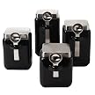 Square 4-pc. Canister Set - Black