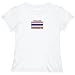 T-SHIRT WOMAN WHITE ELEGANT FLAG \