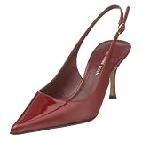 AK Anne Klein Women's Makaya Sling,Dark Red,10 1/2 M