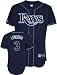 Evan Longoria Jersey: Adult 2010 Majestic Alternate Navy Replica #3 Tampa Bay Rays Jersey