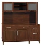 Computer Credenza and Hutch Set - Somerset Collection - Bush Office Furnitu ....