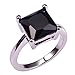 Weina Created Black onyx Silver Filled Filled Fashion Ring Size 5 6 7 8 9 10 11 12 PR35