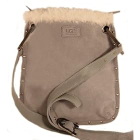 Ugg Pocket Blue Suede Pocket Messenger Handbag
