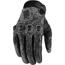 Icon Sub Etched Men's Textile Street Motorcycle Gloves - Gray