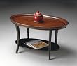 Butler Oval Cocktail Table in Cafe Noir Finish
