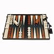 Tournament Leather Backgammon Set Black