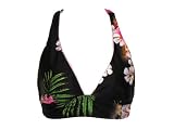Athena Tropical Black Halter Swimsuit-top