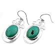 Sterling Silver Turquoise Earrings - Size: 23mm