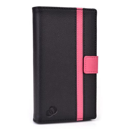 Black/Hot Pink Stand Protective Cover fits Huawei Ascend G6-L33 4G LTE-A
