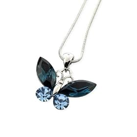 LovingtheBead � Cubic Zirconia Butterfly Pendant on a 18 inch (45cm) chain with a 2 inch (5cm) extention