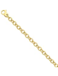 14k 7.5mm Polished Fancy Link Chain