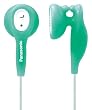 Panasonic RP-HV21-G In-Ear Earbud Heaphones with Built-in Clip (Green)