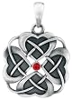 Celtic Knot Heart Clover Pendant - Stainless Steel - 1.65'' Height