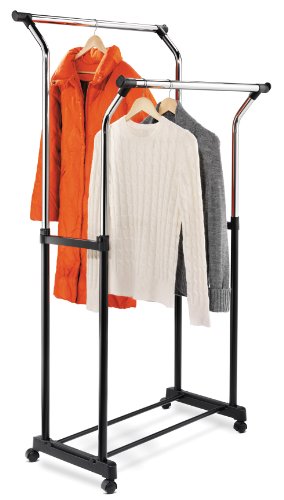 Honey Can Do GAR-01119 Flared Double Garment Rack, Chrome