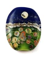 Lampwork Glass Bead Focal Midnight Ocean