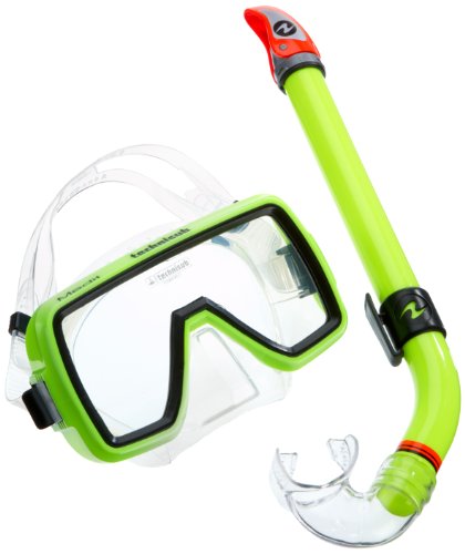Aqua Lung Uni Maske & Schnorchel Set-Medit + Mach Dry, hot lime, 103120