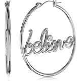 Disney Couture Inspirational Believe Hoop Earr