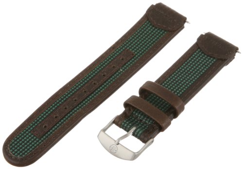 Timex Men s Q7B810 Expedition Sport Genuine Leather 18mm Brown and Green Replacement Watchband
