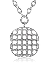 Rebecca "Seventies" Bronze White gold Glam Film Necklace, 5"