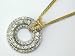 14K Multi Circle Diamond Doorknocker Pendant