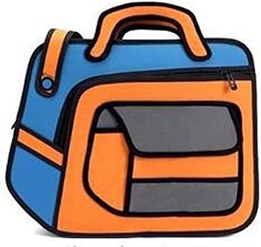 Oime 3 Colors 3D Jump Style 2D Drawing From Cartoon Paper Shoulder Bag