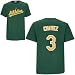 Men`s Oakland Athletics #3 Eric Chavez Name and Number Tshirt - M