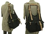 【SALE】変わり織りコットン H型 リュック BK/ブラック(JE-05BK)