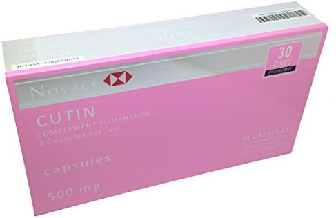 Novacs Cutin Complement Alimentaire Highest potency Form Of Placenta Capsules 500 mg. (Pack of 6)